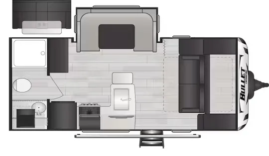 Keystone Bullet Crossfire 1890RB floor plan