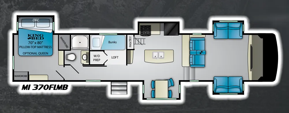 Heartland Milestone 370FLMB floor plan