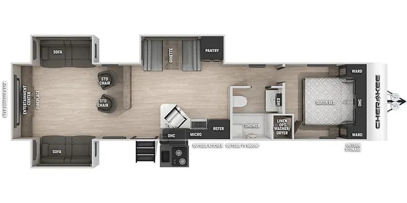 2022 Forest River Cherokee 306MM - Floor plan