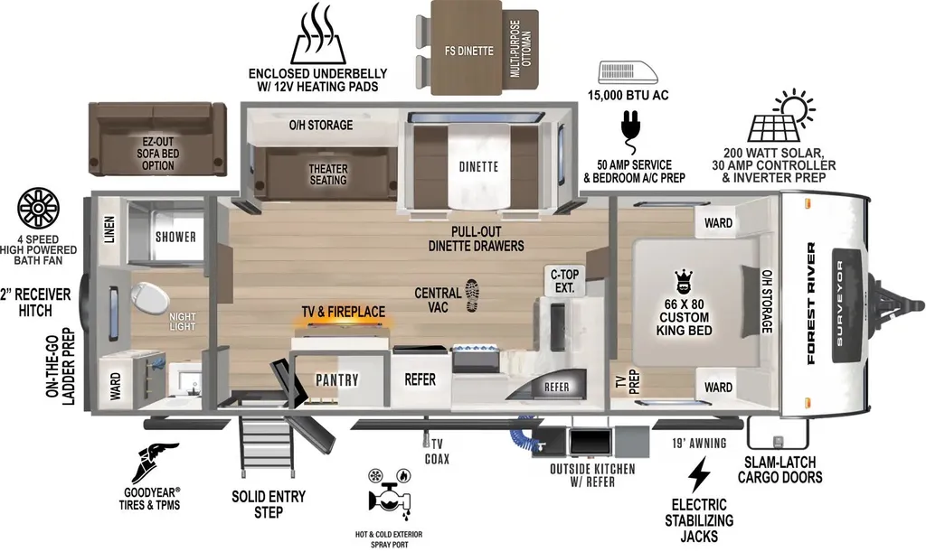2026 Forest River Grand Surveyor 267RBSS floor plan