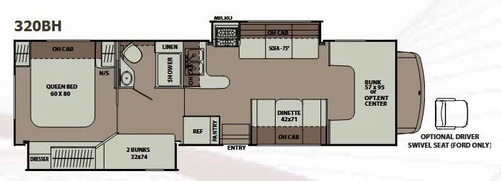Coachmen Leprechaun 320BH floor plan