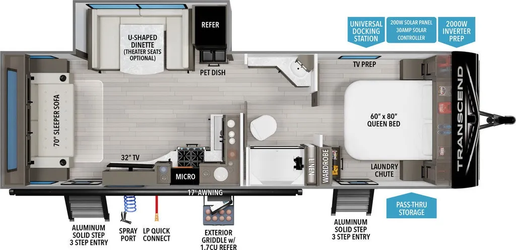 2027 Grand Design Transcend 245RLT floor plan