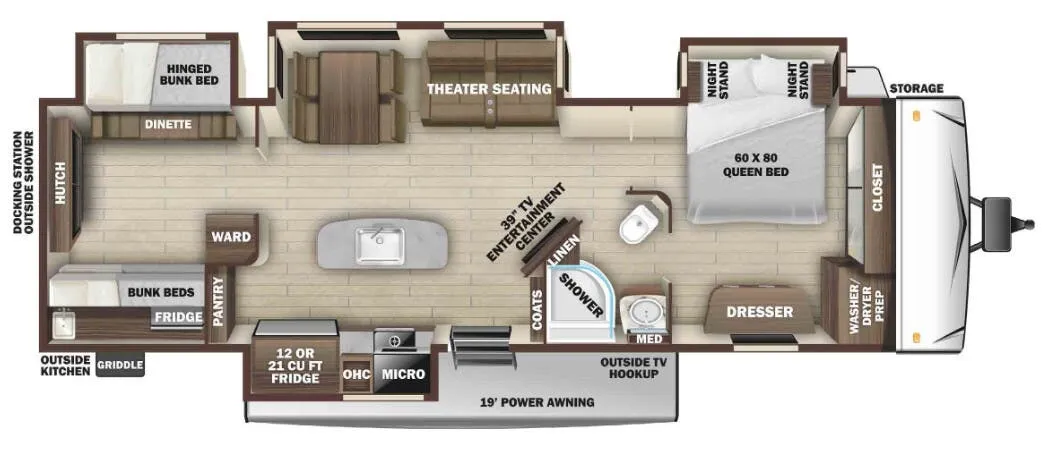 Highland Ridge Open Range 330BHS floor plan