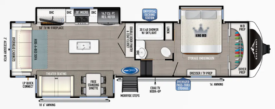 East to West Tandara 320RL floor plan