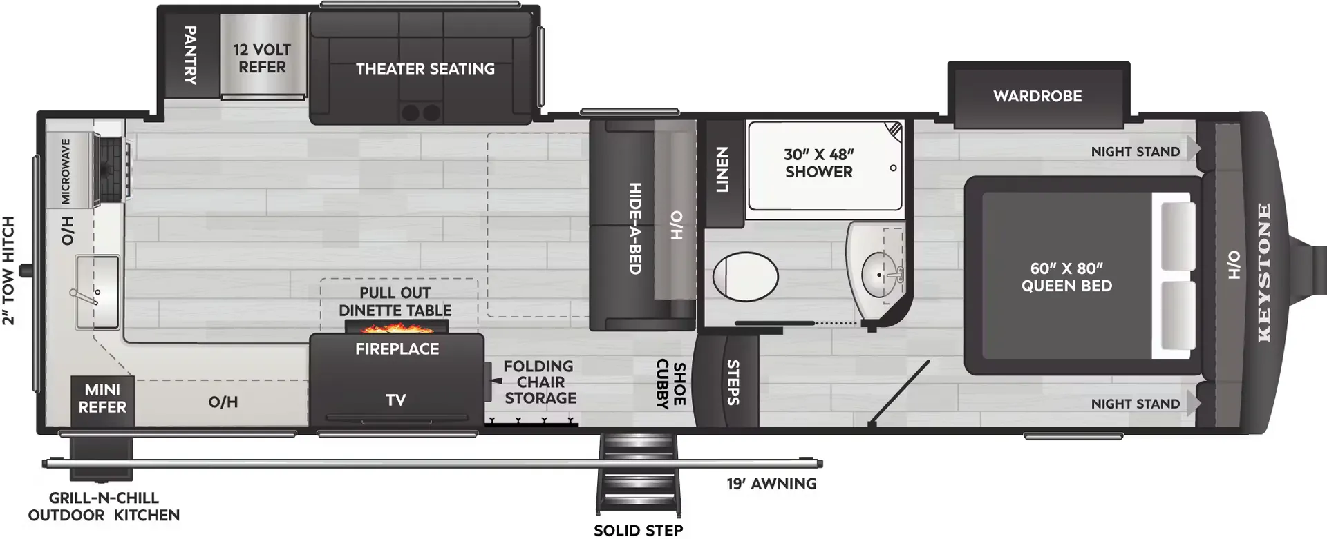 Keystone Arcadia Super Lite 260SLCL floor plan