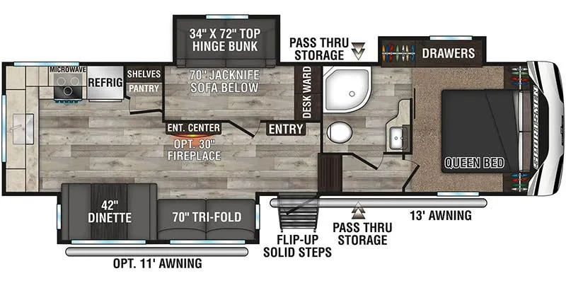 K-Z Sportsmen 303MB floor plan