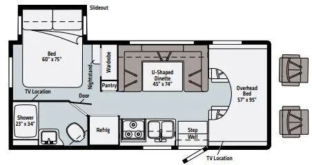 Winnebago Spirit 22M floor plan