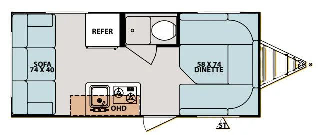 Forest River R-Pod RP-173 floor plan
