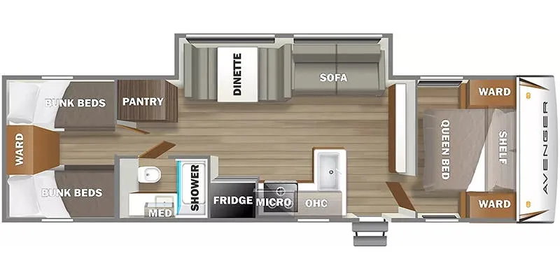 Prime Time Avenger LE 28QBSLE floor plan