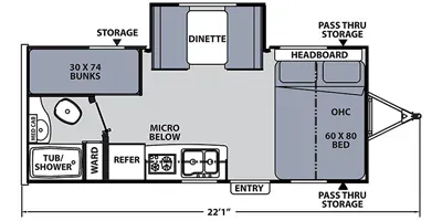 2020 Coachmen Apex Nano 193BHS - Floor plan