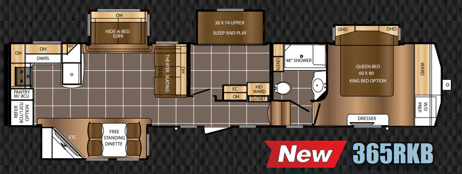 Prime Time Crusader 365RKB floor plan