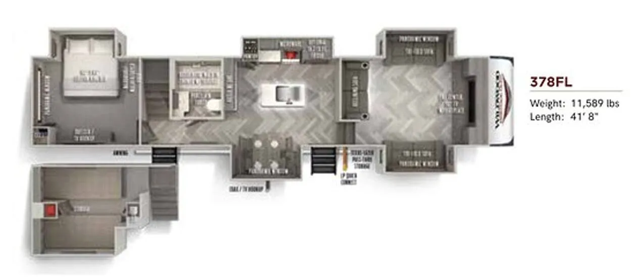 Forest River Wildwood Heritage Glen 378FL floor plan