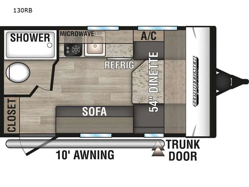 2023 K-Z Sportsmen Classic 130RB - Floor plan