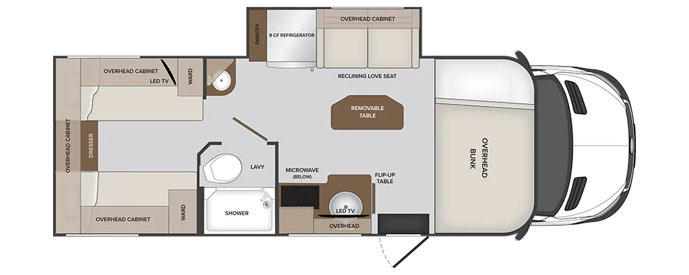 2026 Holiday Rambler Element 25T floor plan