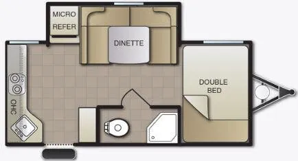 Pacific Coachworks Mighty Lite 17RK floor plan