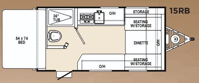 Forest River Viking 15RB floor plan