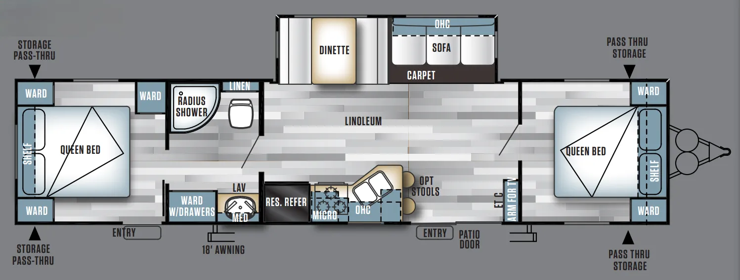 Forest River Salem 37BHSS2Q floor plan