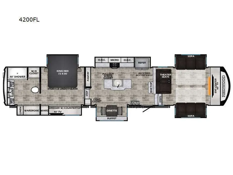 2026 Crossroads RV Redwood 420FL - Floor plan
