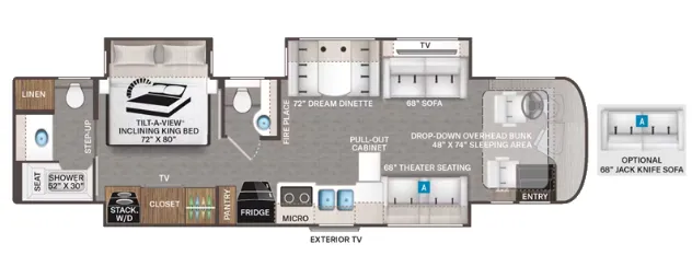 2026 Thor Motor Coach Riviera 38RB - Floor plan