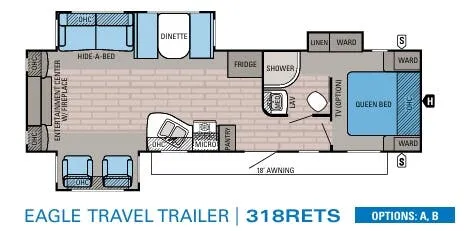 Jayco Eagle 318RETS floor plan