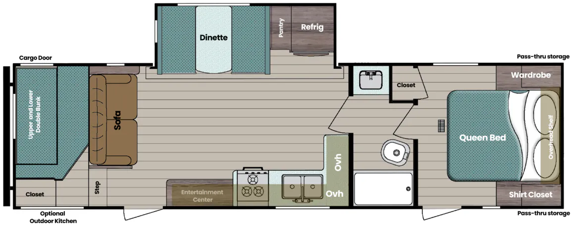 Gulf Stream Ameri-Lite Ultra-Lite 292RBH floor plan