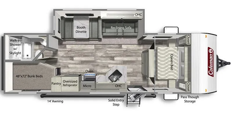 Dutchmen Coleman Lantern LT 262BHWE floor plan
