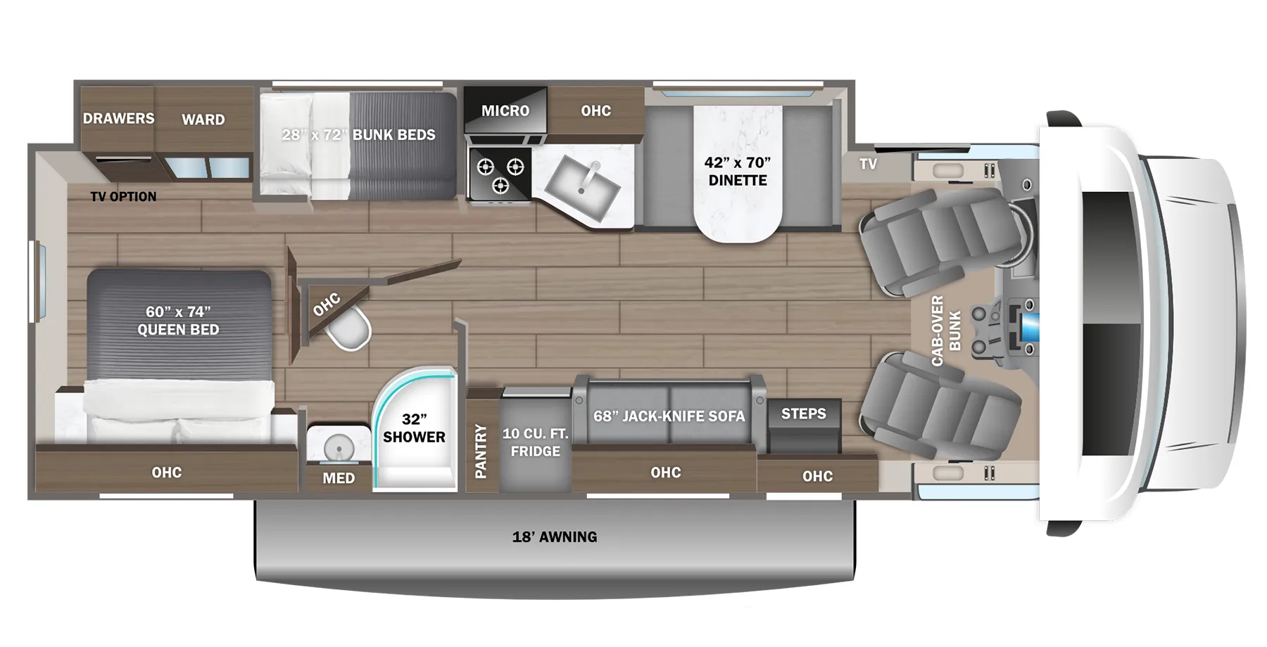 Jayco Greyhawk 31F floor plan
