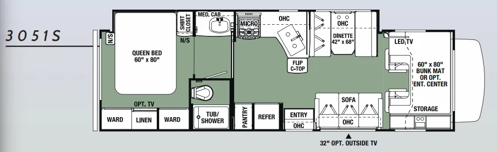 Forest River Forester 3051S floor plan
