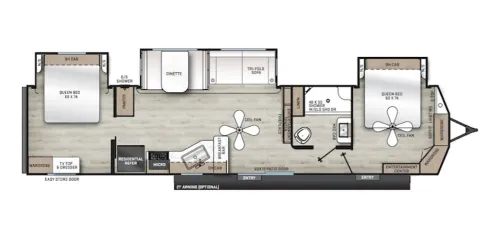 Forest River Aurora 40BHTS2Q floor plan