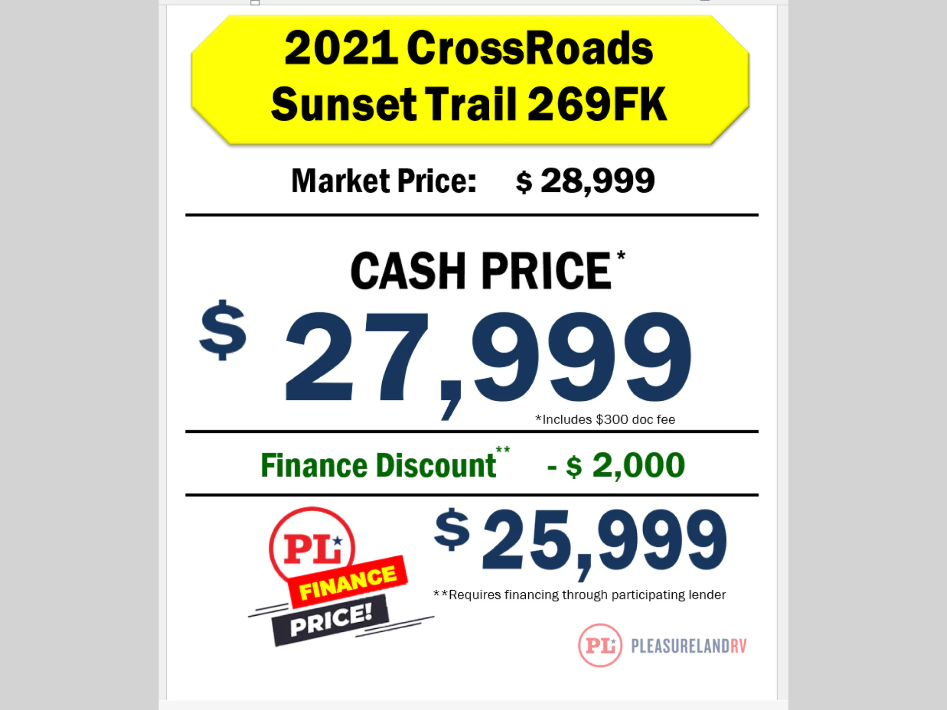 2021 CrossRoads Sunset Trail Super Lite SS269FK - Photo 3