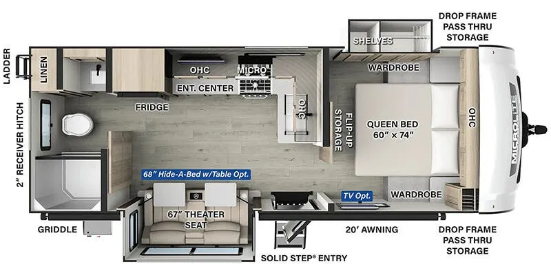 Forest River Flagstaff Micro Lite 25FBDS floor plan