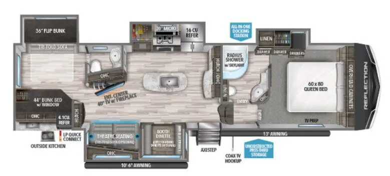 Grand Design Reflection 311BHS floor plan