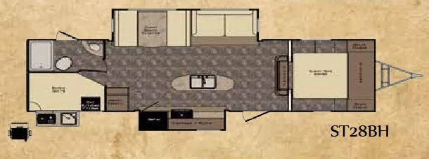 CrossRoads Sunset Trail Reserve ST28BH floor plan