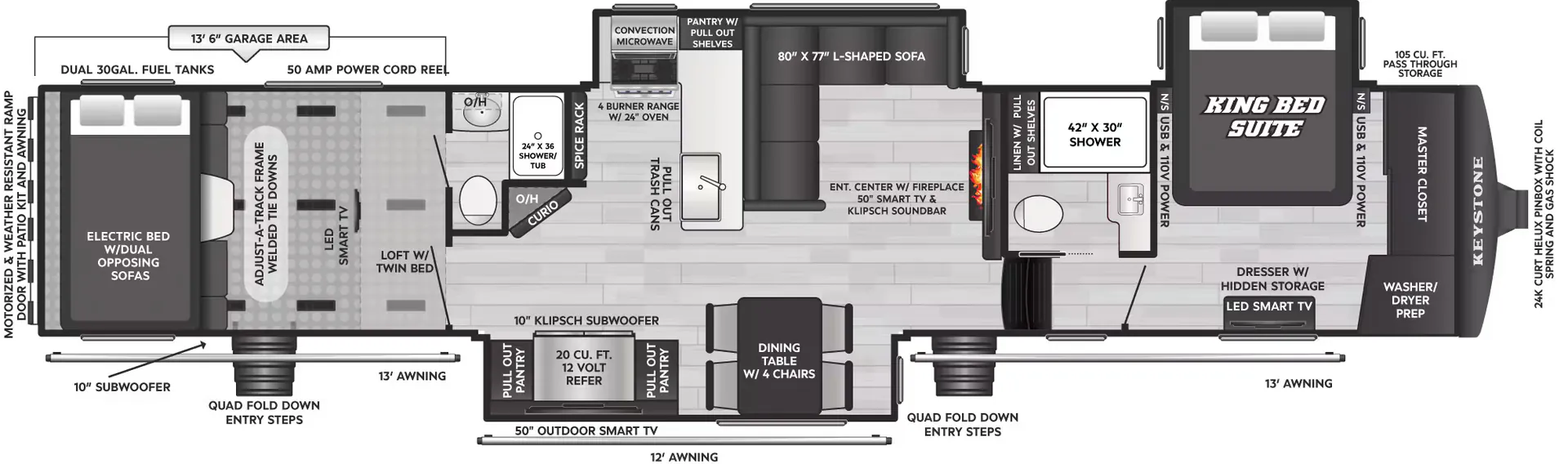 Keystone Raptor 433 floor plan