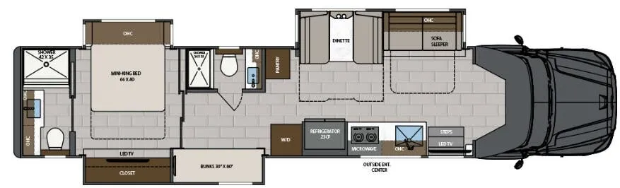 2024 Renegade RV XL X45BBC - Floor plan
