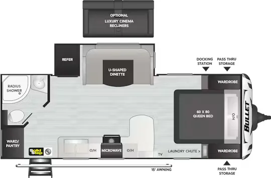 Keystone Bullet Premium 221RBSWE floor plan