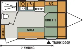 K-Z Sportsmen Classic 130RB floor plan