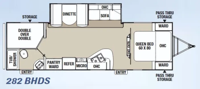 2016 Coachmen Freedom Express Liberty Edition 282 BHDS floor plan