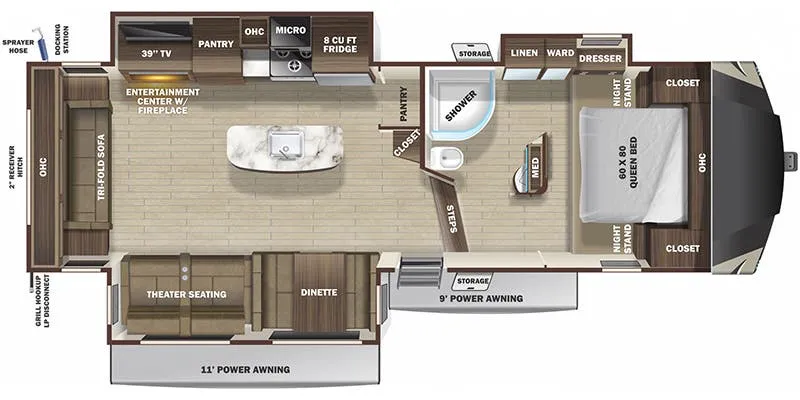 Highland Ridge Light LF291RLS floor plan