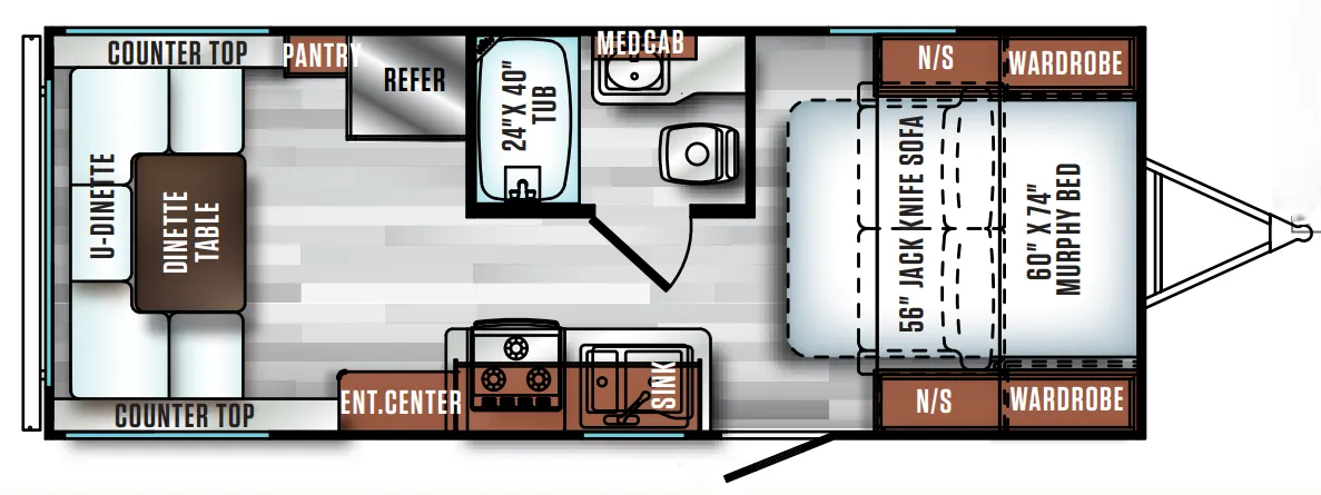 Forest River Salem Cruise Lite 207RUXL floor plan