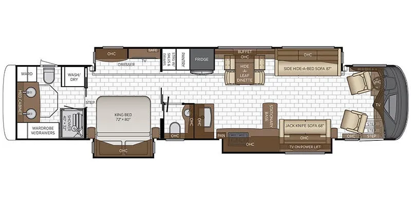 Newmar London Aire 4569 floor plan
