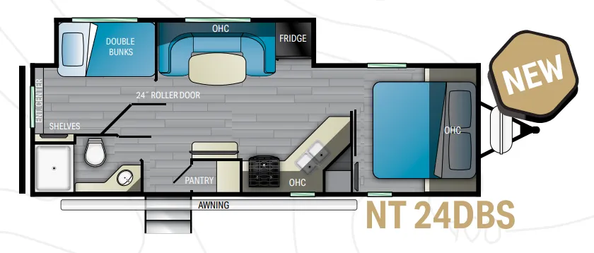Heartland North Trail 24DBS floor plan