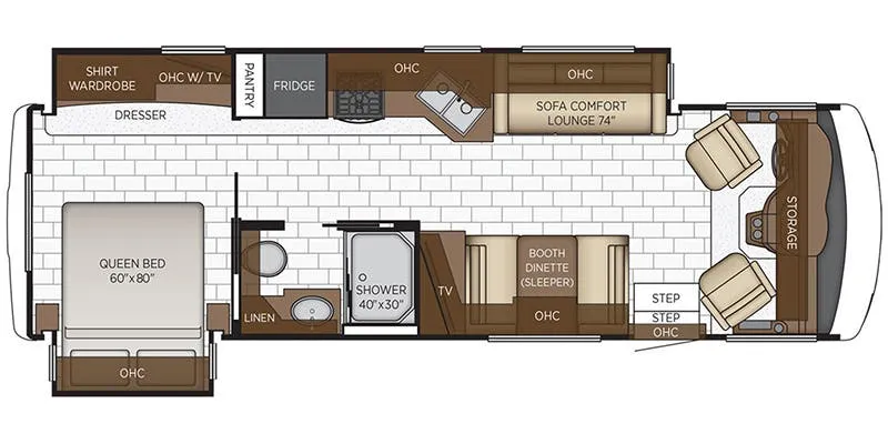 Newmar Bay Star Sport 3014 floor plan