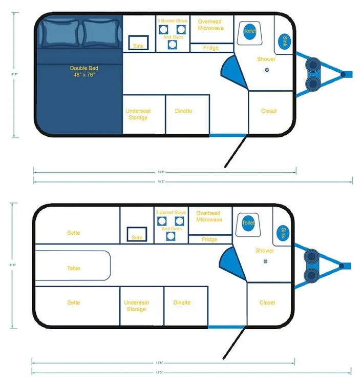 Cortes Campers Cortes 18BK floor plan
