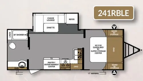 Forest River Surveyor 241RBLE floor plan