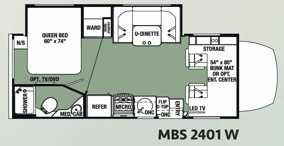 Forest River Forester MBS 2401W floor plan