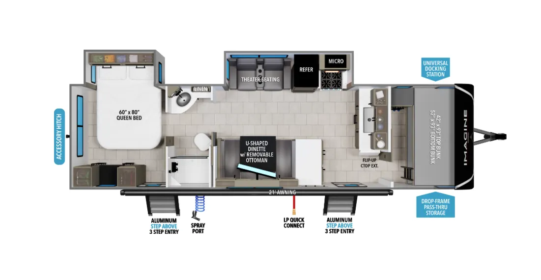 2026 Grand Design Imagine 2920BS - Floor plan