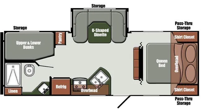 Gulf Stream Northern Express Signature 25BHS floor plan