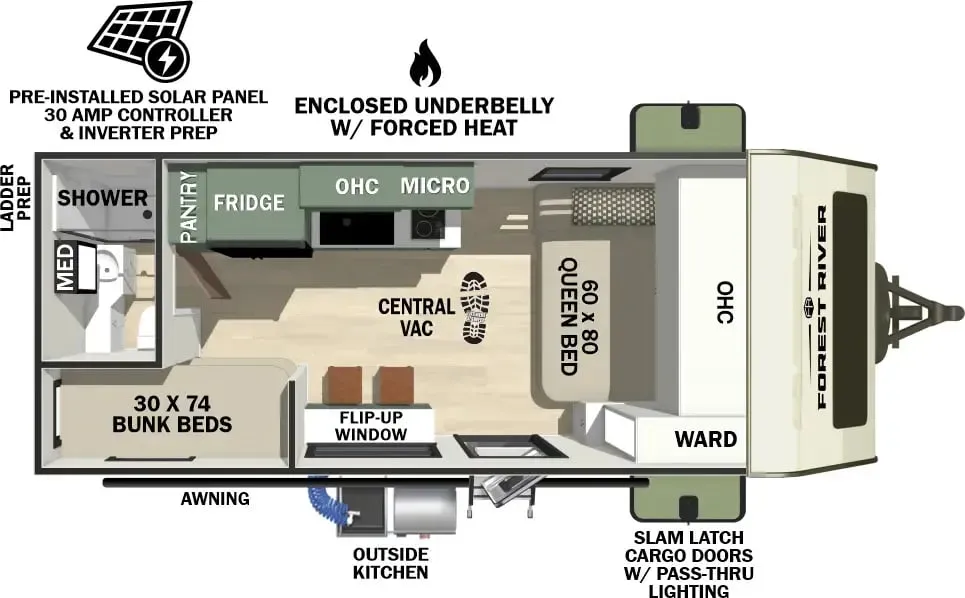 2026 Forest River No Boundaries NB187 - Floor plan