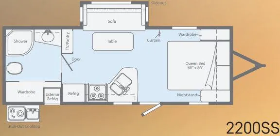 Winnebago Minnie 2200SS floor plan